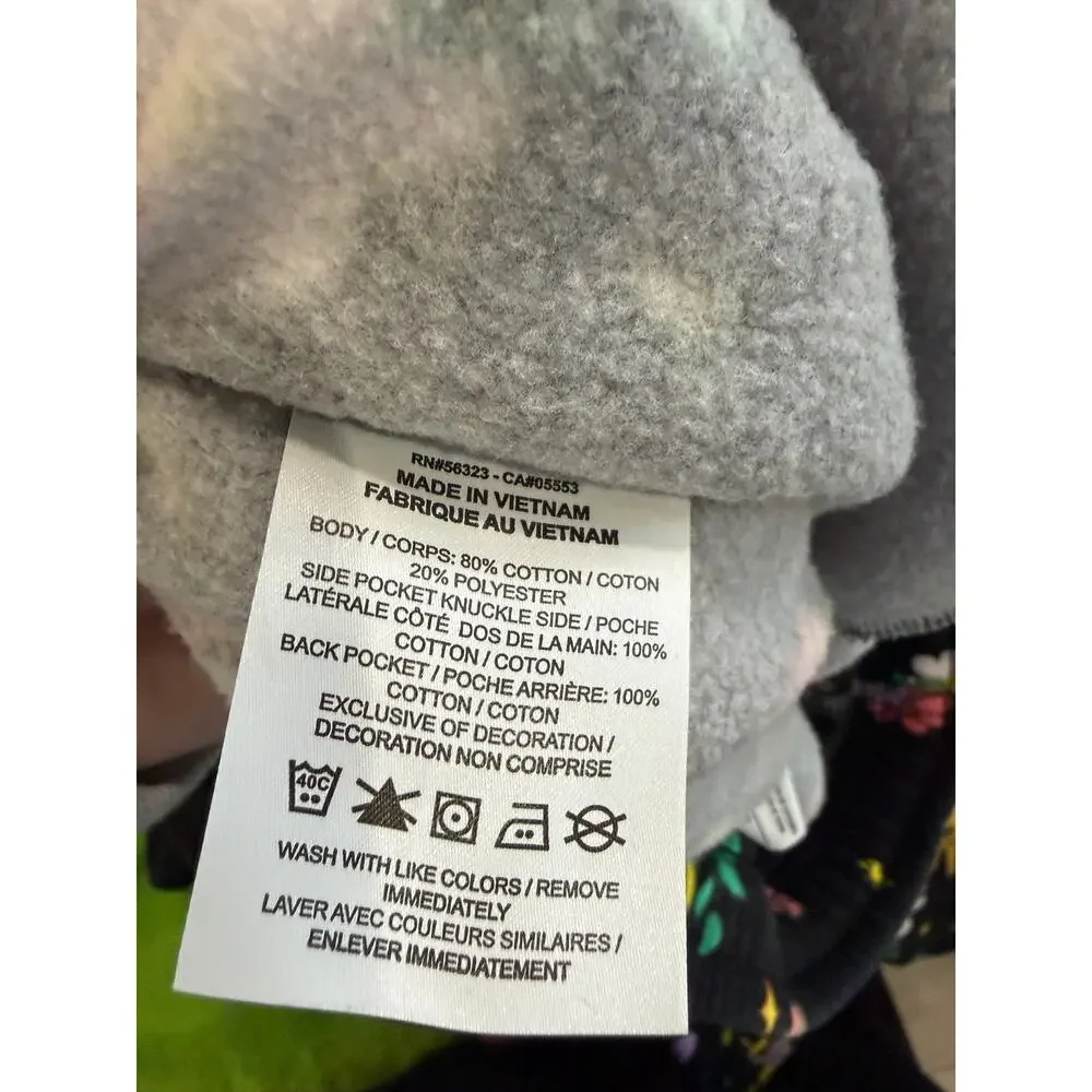 Nike Sportswear Club Fleece Pants Outer Space Print Soft Joggers Black Large